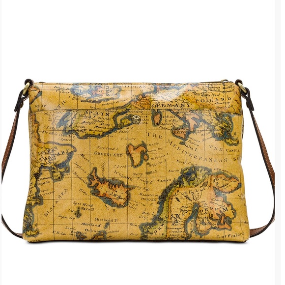 Patricia Nash Kirby EW Leather XBODY. European Map. - Picture 6 of 16